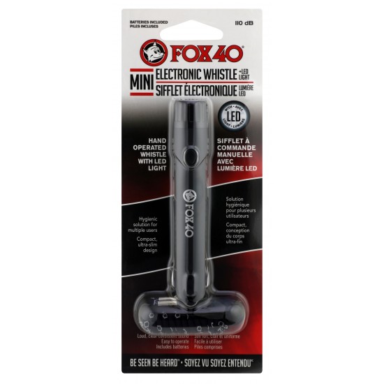 Fluier FOX 40 Electronic mini cu led si snur 8616-1918