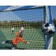 Plasa pentru poarta de fotbal verde cu alb 7.5m x 2.5m - fir 4mm -1073-12