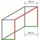 Plasa pentru poarta de fotbal alb 5.15m x 2.05m - fir 3mm -150-02