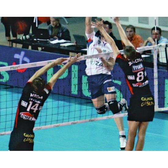 Fileu volei negru 9,5m x 1m cu cablu metalic 11,7m - fir 3mm - 5033